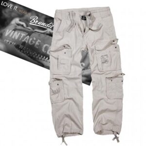 Brandit Pure Vintage Cargobukser Old white