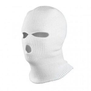 US COMMANDO BALACLAVA  3 eyes - White