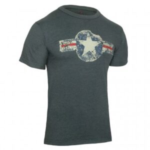 Amerikansk T-trøje VINTAGE ARMY AIR CORPS Ljusblå