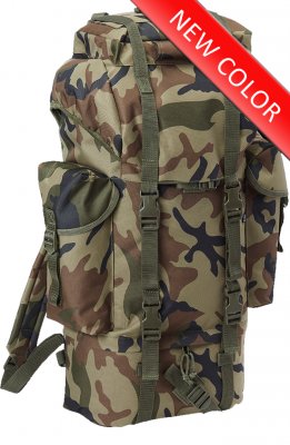 Bundeswehr Tysk Combat Rygsækken 65L - Woodland camo
