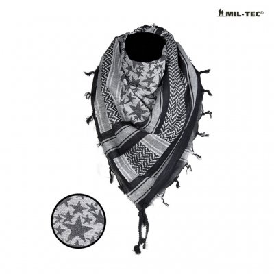 Brittisk Shemagh Palestinasjal STAR - Black