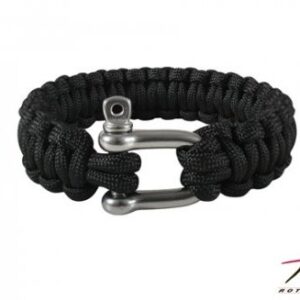 ARMY PARACORD BRACELET w/ D-SHACKLE-BLACK