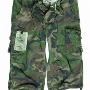 Mil Tec Vintage AIR COMBAT 3/4-PANTS PREWASH WOODLAND