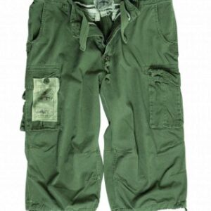 Mil Tec Vintage AIR COMBAT 3/4-Shorts PREWASH OLIV