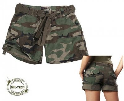 ARMY SHORTS WOMAN WOODLAND