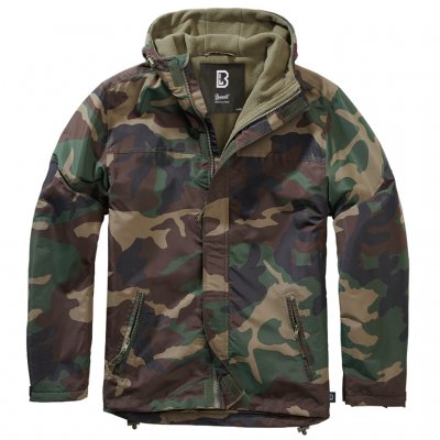 Brandit Windbreaker With Fleece - Woodland Camo