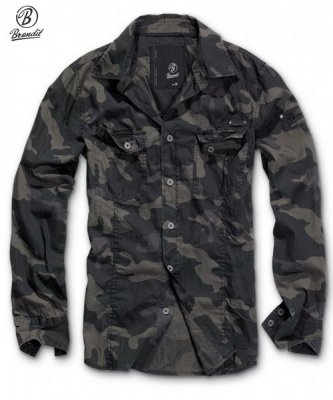 Brandit Slimfit Shirt Dark Camo