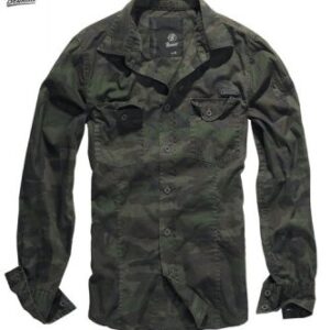 Brandit Slimfit Shirt Woodland Camo
