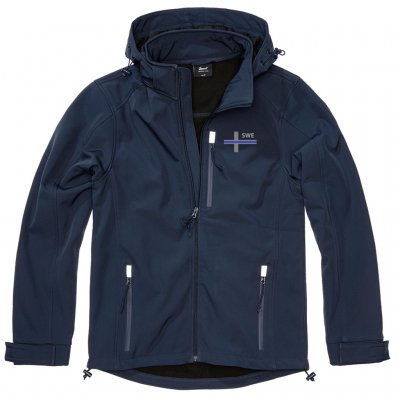 Brandit Softshelljacket Hurricane SWE Thin Blue Line - Navy Blue