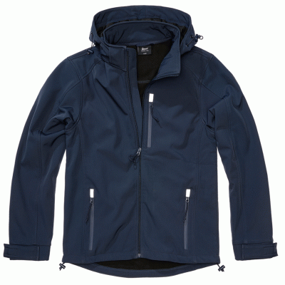 Brandit Softshelljacket Hurricane Reflex - Navy Blue
