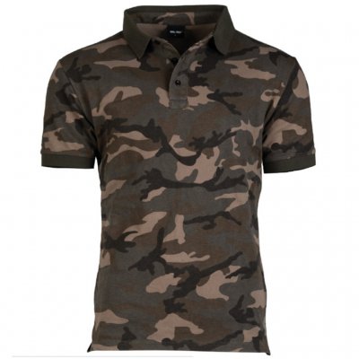 Polo T-Shirt Woodland Camo - MIL-TEC