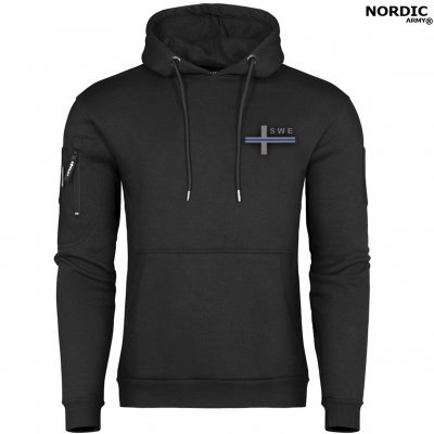 Nordic Army Thin Blue Line Hoodie - Black/Grey