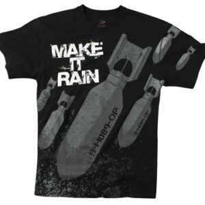 T-trøje sort "MAKE IT RAIN / BOMBS