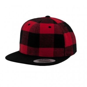 Urban Classic Checked Flanell Snapback - Red-Black