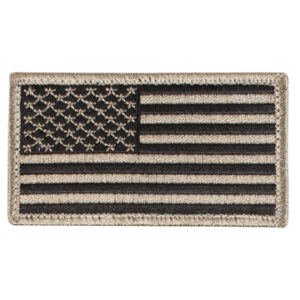 Amerikansk Flagga Militär tygmärke med kardborre Sand/Svart
