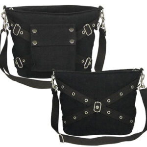 VINTAGE Canvas taske Sort